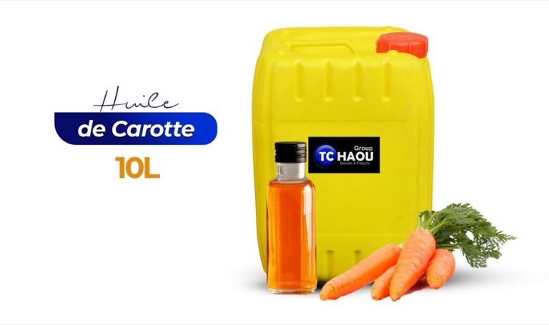 Bidon de 10 L et flacon d’huile de carotte vierge de Tchaou Group Manufacture